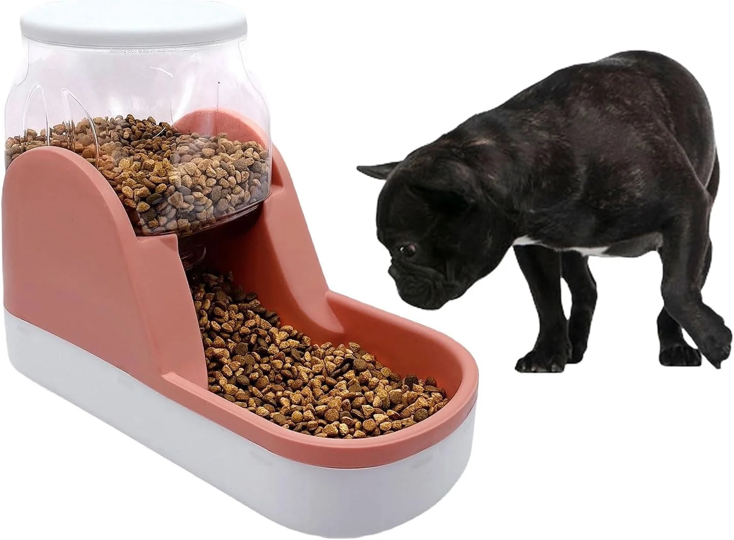 Automatic Dog Food Feeder Gravity Cat Food Dispenser Large Capacity Pet Self Feeding Station Bowl Dish for Small and Medium Dogs Cats，1 Gallon，Blue